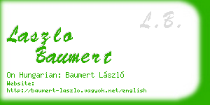 laszlo baumert business card